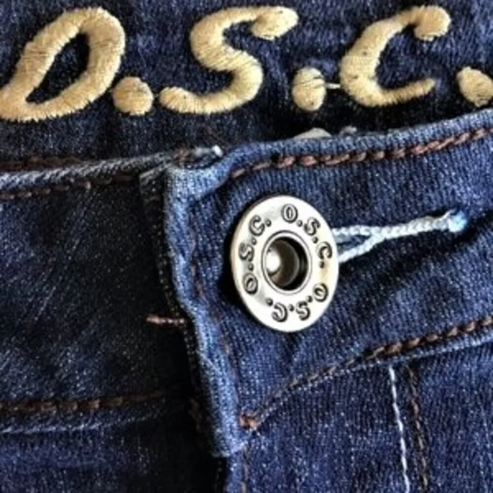 BOHO O.S.C. DARK WASH DENIM SHORTS - JUNIORS SIZE 9